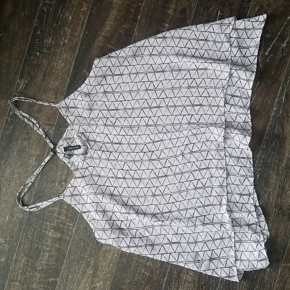 NWOT Maurices summer blouse. It is a grayish-purple color.